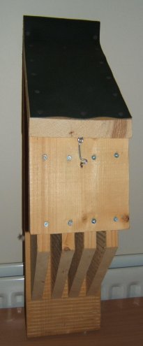 bat box with vertical baffles